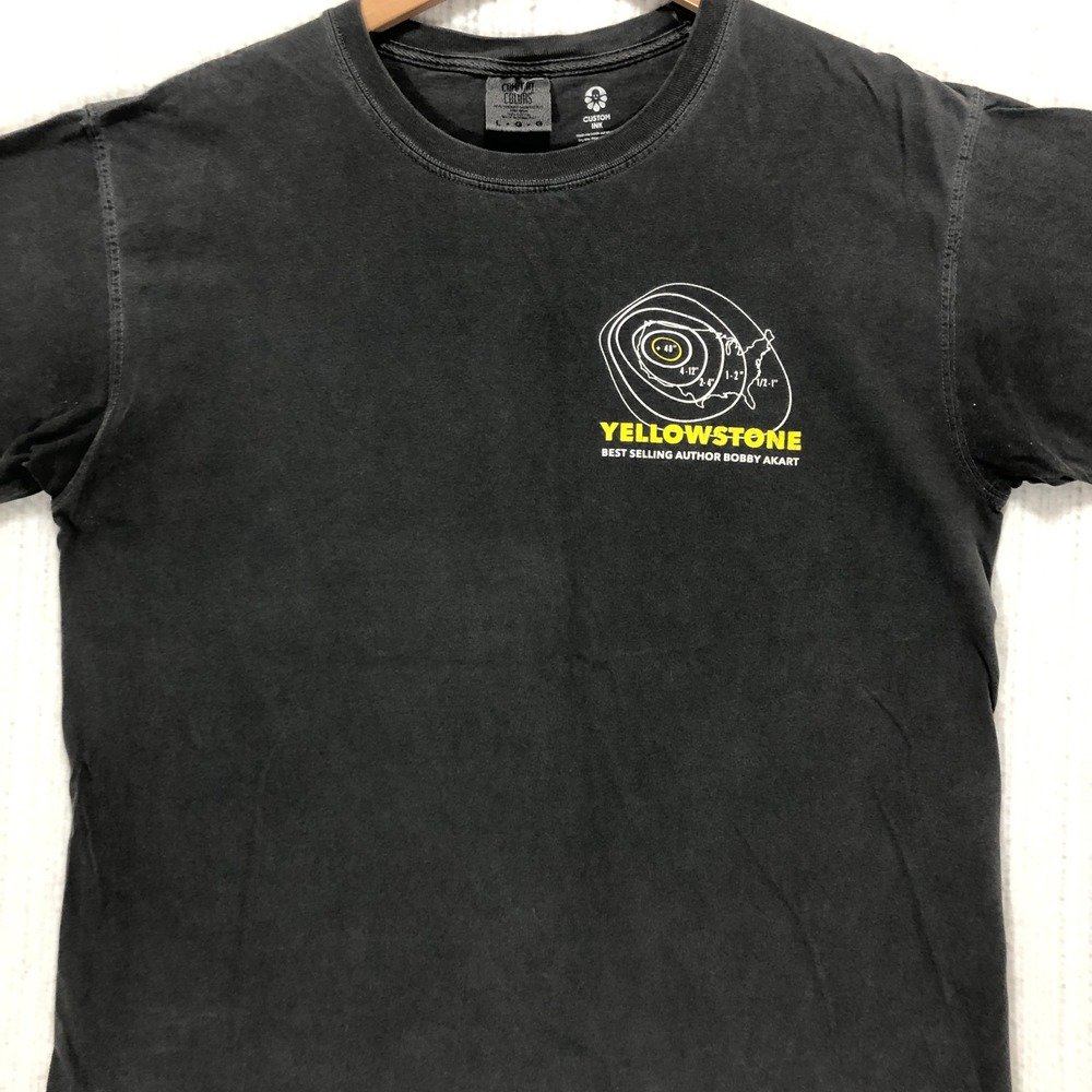 Bobby Akart Yellowstone Book Graphic Tee Shirt Mens Comfort Colors Large Black